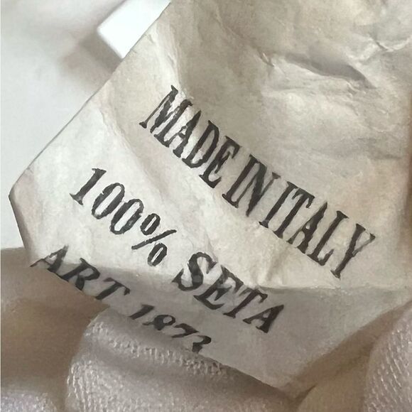 Silk Sundress Made in Italy Sz Small-Medium Rhinestone Bedazzled Straps Lined - Picture 9 of 10